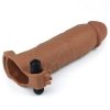 Przedłużka penisa Pleasure X Tender Vibrating Penis Sleeve Brown +7.5cm